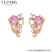 94958 Wholesales fashion high quality jewelry 14k gold color new design women earring with stone